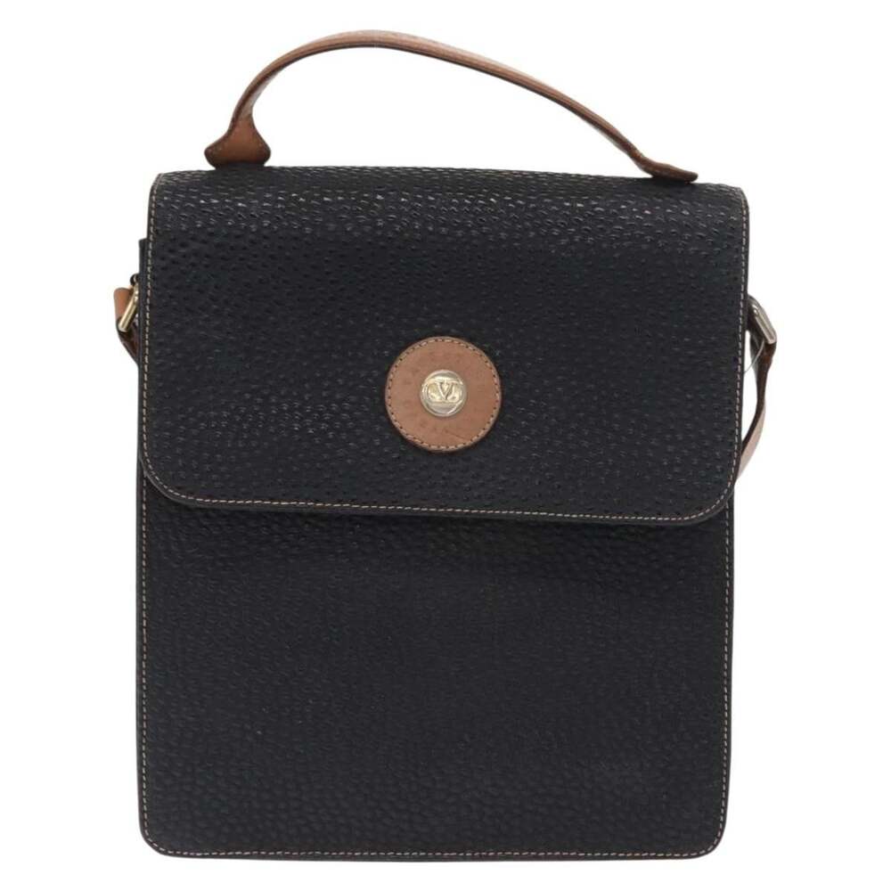 Valentino Leather Shoulder Bag Black